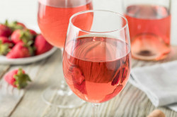Commande de bouteilles de champagne rosé